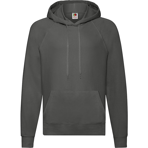 gris Fruit of the Loom Lightweight Hooded Sweat - grafito claro