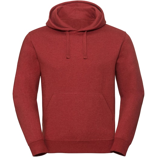 rosso Russell Authentic Melange Hooded Sweat 261M - brick red melange