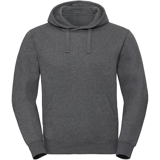 gris Russell Authentic Melange Hooded Sweat 261M - mélange carbone