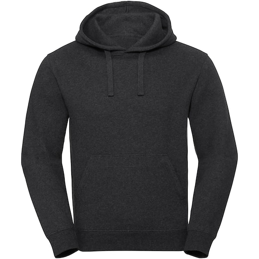 gris Russell Authentic Melange Hooded Sweat 261M - charcoal melange