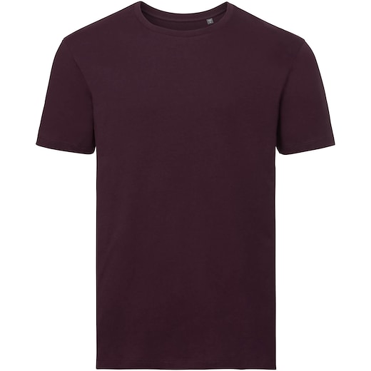 rosso Russell Authentic Tee Pure Organic 108M - burgundy