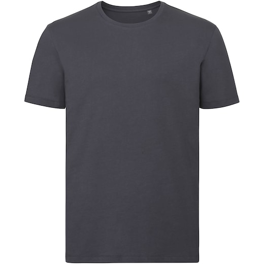 grå Russell Authentic Tee Pure Organic 108M - convoy grey