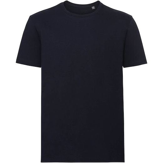 blau Russell Authentic Tee Pure Organic 108M - french navy