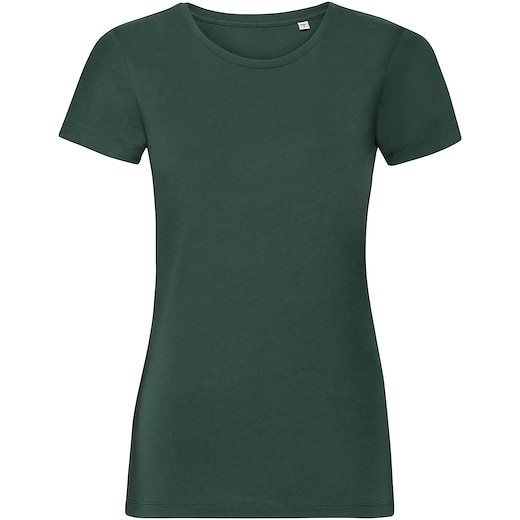 vert Russell Ladies Authentic Tee Pure Organic 108F - bottle green