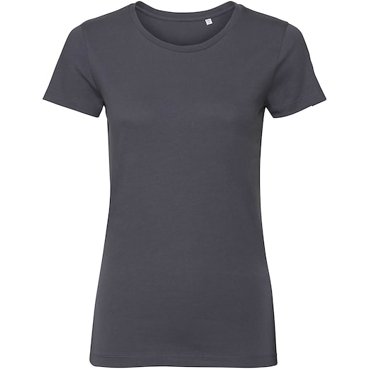 gris Russell Ladies Authentic Tee Pure Organic 108F - convoy grey
