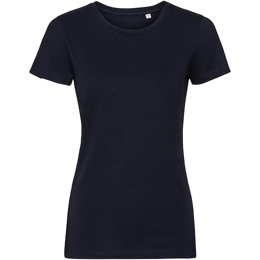 bleu Russell Ladies Authentic Tee Pure Organic 108F - french navy