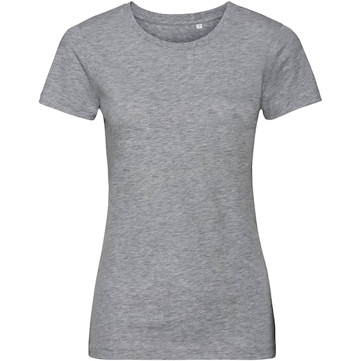 gris Russell Ladies Authentic Tee Pure Organic 108F - oxford clair