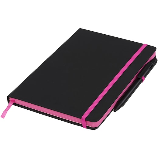 sort Notesbog Cullman A5 - black/ pink