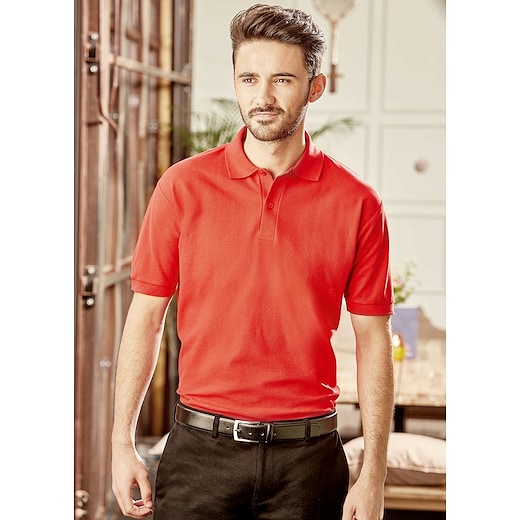 röd Russell Men´s Classic Polycotton Polo 539M - bright red
