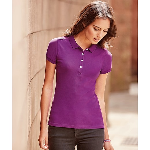 violet Russell Ladies´ Fitted Stretch Polo 566F - ultra purple