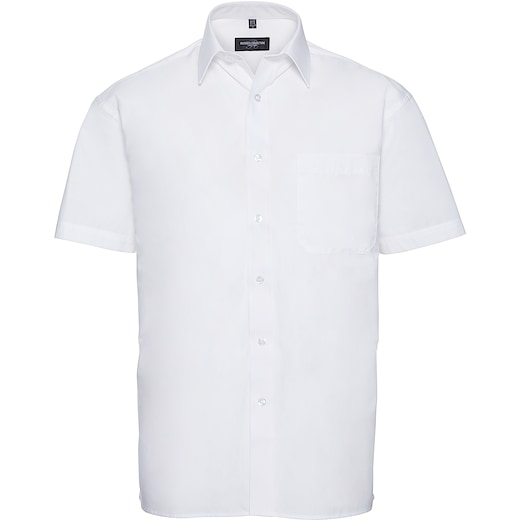 vit Russell Men´s Short Sleeve Pure Cotton Shirt 937M - white