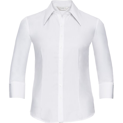 vit Russell Ladies´ 3/4 Sleeve Fitted Tencel® Shirt 954F - white