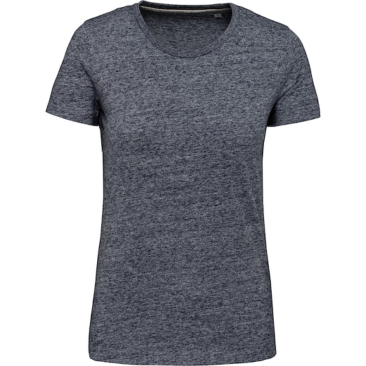 azul Kariban Ladies´ Vintage Short Sleeve T-shirt - night blue heather