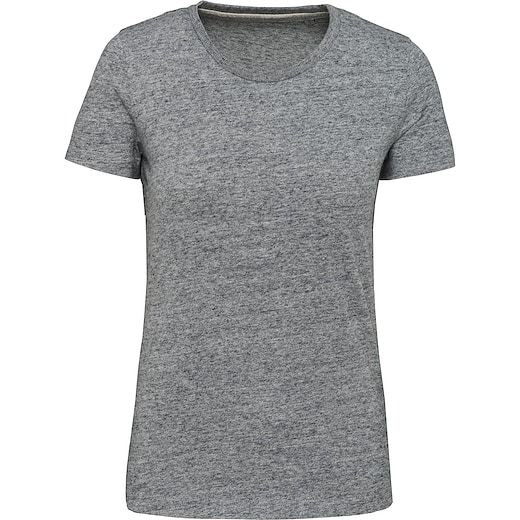 gris Kariban Ladies´ Vintage Short Sleeve T-shirt - slub heather grey