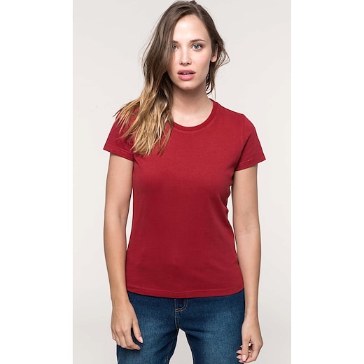 rosso Kariban Ladies´ Vintage Short Sleeve T-shirt - vintage dark red