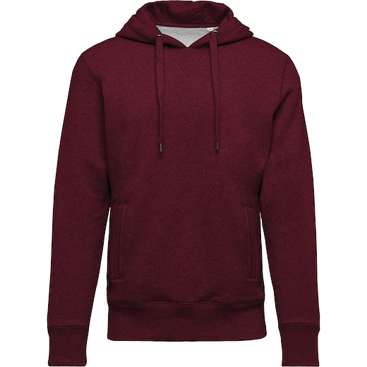 rouge Kariban Men´s Organic Hooded Sweatshirt - lie-de-vin