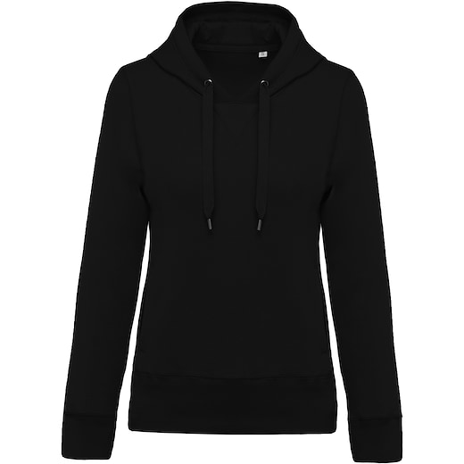 svart Kariban Ladies´ Organic Hooded Sweatshirt - black