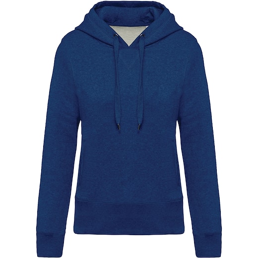 blau Kariban Ladies´ Organic Hooded Sweatshirt - ocean blue heather