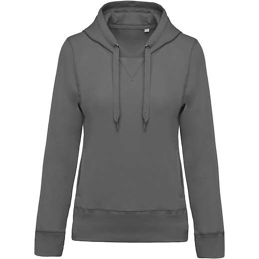 gris Kariban Ladies´ Organic Hooded Sweatshirt - storm grey