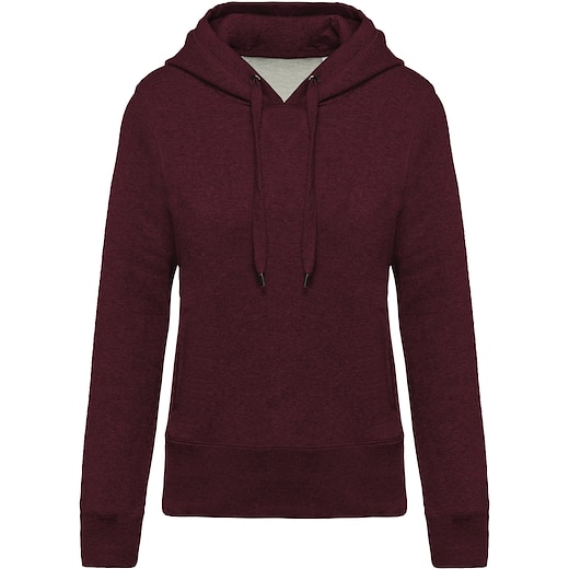 rojo Kariban Ladies´ Organic Hooded Sweatshirt - wine heather