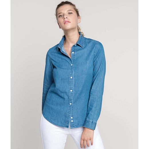 azul Kariban Ladies´ Chambray Shirt - chambray blue