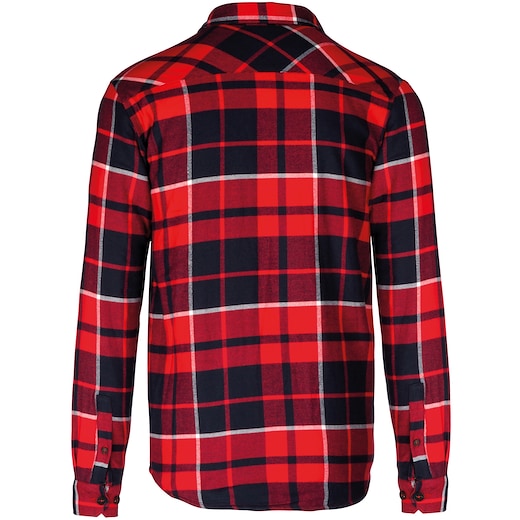 Kariban Sherpa-Lined Checked Shirt Jacket -