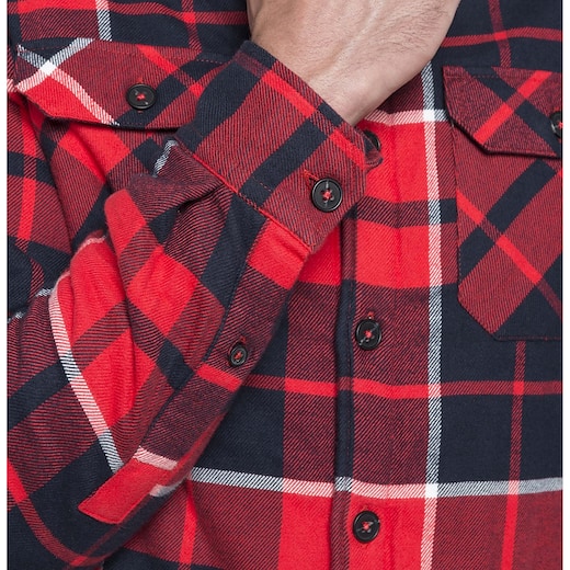 Kariban Sherpa-Lined Checked Shirt Jacket -