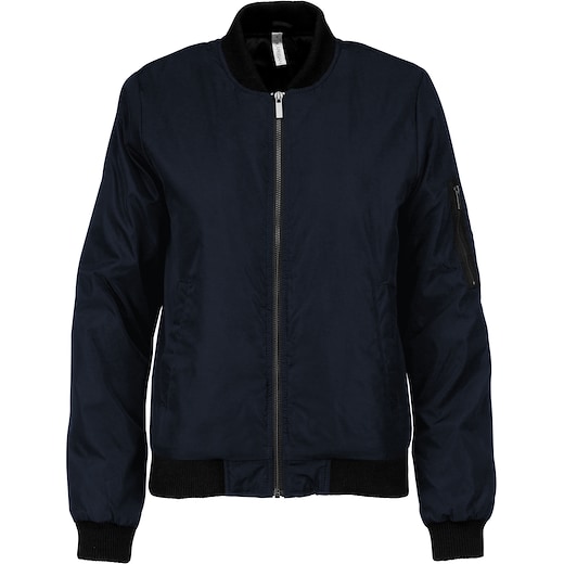 sininen Kariban Ladies´ Bomber Jacket - navy