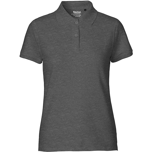 grå Neutral Ladies Classic Polo - dark heather