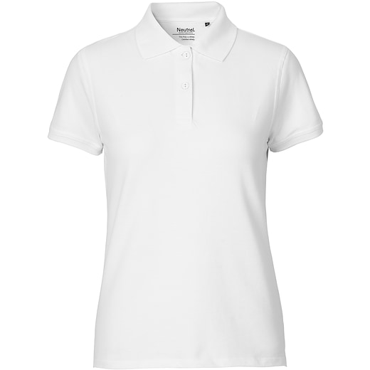 hvit Neutral Ladies Classic Polo - white