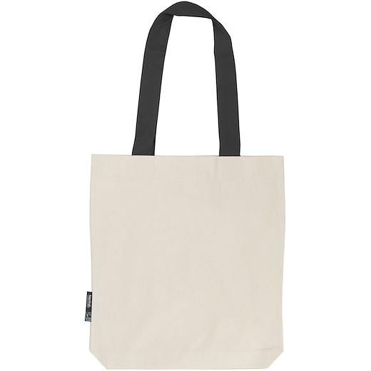 Neutral Twill Contrast Bag - black