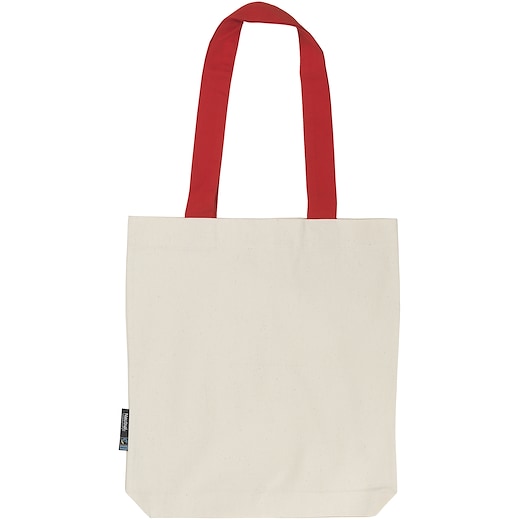 Neutral Twill Contrast Bag - red