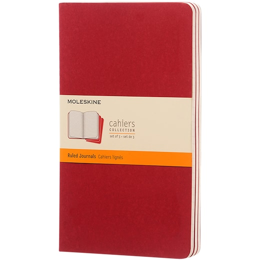 rosso Moleskine Cahier Journal L Ruled - cranberry