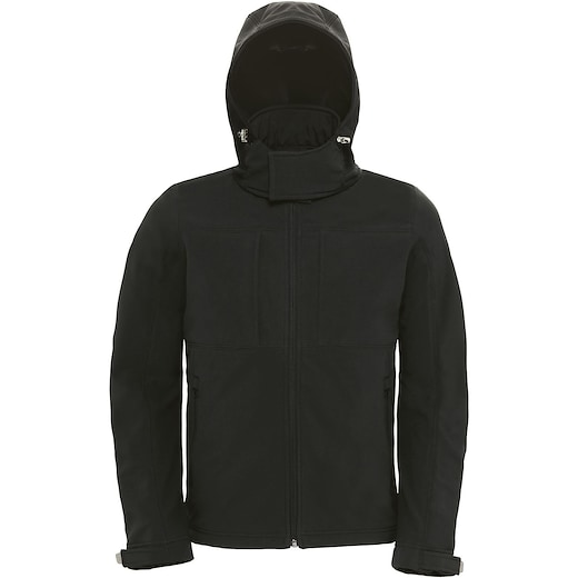 sort B&C Hooded Softshell Jacket Men - black