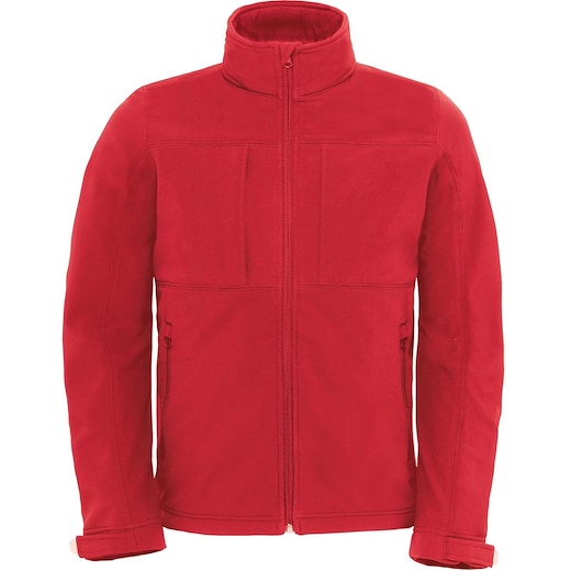 rød B&C Hooded Softshell Jacket Men - red