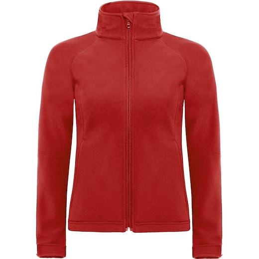 röd B&C Hooded Softshell Jacket Women - red