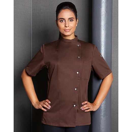 marrone Karlowsky Ladies Chef Jacket Greta - light brown