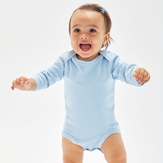 Babybugz Organic Baby Long Sleeve Bodysuit - baby blue