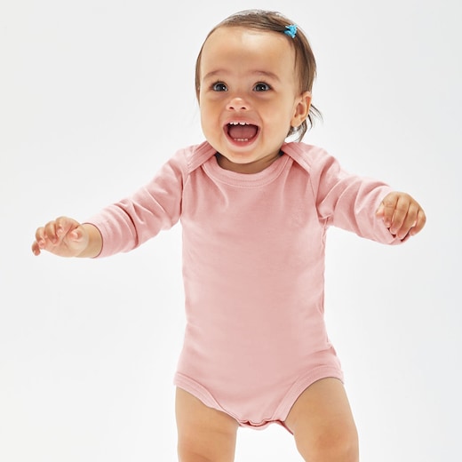 Babybugz Organic Baby Long Sleeve Bodysuit - powder pink