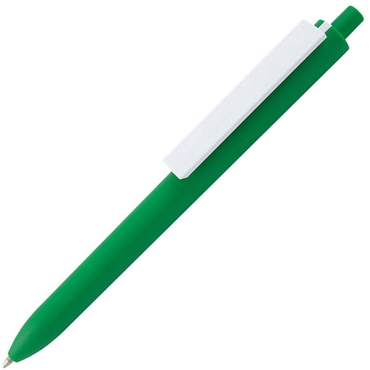 verde Bolígrafo publicitario Barrett Duo - verde medio
