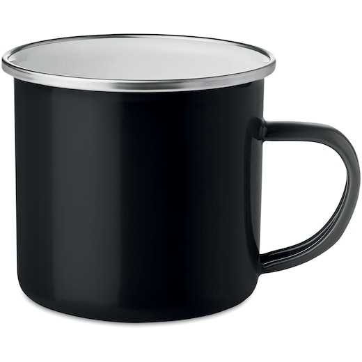 schwarz Emailbecher Pierce - schwarz