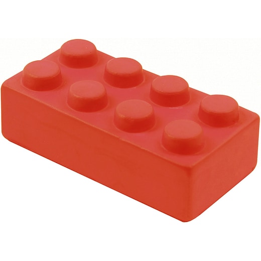rouge Balle anti-stress Building Blocks - red