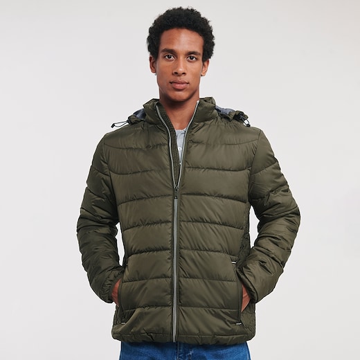 Russell Men´s Hooded Nano Jacket 440M - dark olive