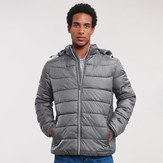Russell Men´s Hooded Nano Jacket 440M - iron