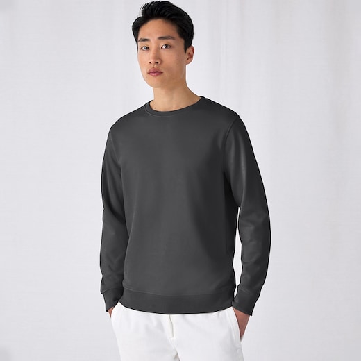 harmaa B&C Organic Crew Neck - asphalt
