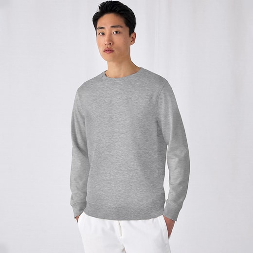 harmaa B&C Organic Crew Neck - heather grey