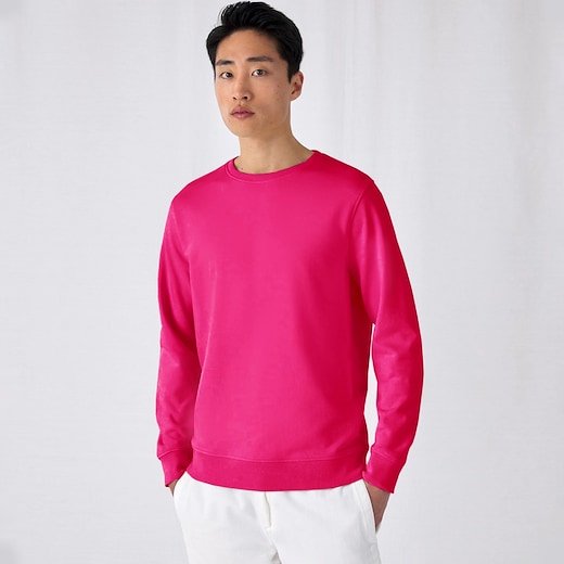 pinkki B&C Organic Crew Neck - magenta pink