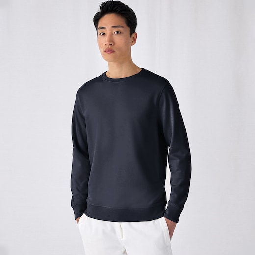 sininen B&C Organic Crew Neck - navy blue