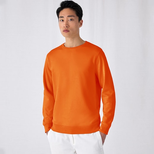 orange B&C Organic Crew Neck - pure orange