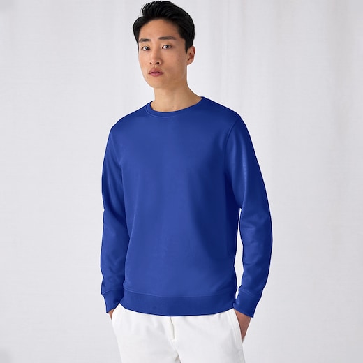 sininen B&C Organic Crew Neck - royal